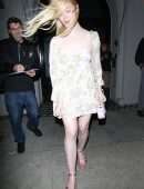 Elle Fanning at Craig's Restaurant in West Hollywood