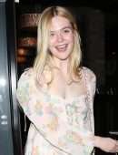 Elle Fanning at Craig's Restaurant in West Hollywood