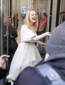 Elle Fanning Visiting SiriusXM Radio in NYC