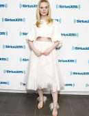 Elle Fanning Visiting SiriusXM Radio in NYC