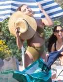 Emily Ratajkowski in Swimsuit on the Beach in Malibu