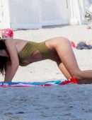 Emily Ratajkowski in Swimsuit on the Beach in Malibu