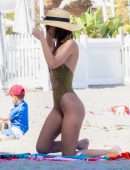 Emily Ratajkowski in Swimsuit on the Beach in Malibu