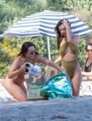 Emily Ratajkowski in Swimsuit on the Beach in Malibu