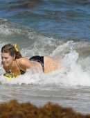 Eugenie Bouchard in Bikini on the Beach in Miami