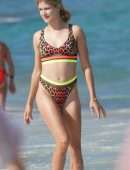 Eugenie Bouchard in Thong bikini at in Miami Beach