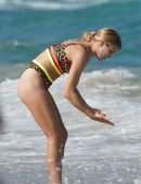 Eugenie Bouchard in Thong bikini at in Miami Beach