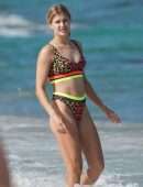 Eugenie Bouchard in Thong bikini at in Miami Beach