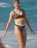 Eugenie Bouchard in Thong bikini at in Miami Beach