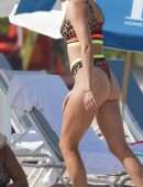Eugenie Bouchard in Thong bikini at in Miami Beach