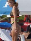 Eugenie Bouchard in Thong bikini at in Miami Beach