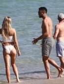 Eugenie Bouchard in Bikini on the Beach in Miami