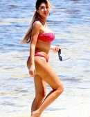 Farrah Abraham Booty in Pink Bikini at the Beach in Tulum, Mexico