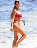 Farrah Abraham Booty in Pink Bikini at the Beach in Tulum, Mexico