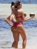 Farrah Abraham Booty in Pink Bikini at the Beach in Tulum, Mexico