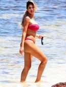 Farrah Abraham Booty in Pink Bikini at the Beach in Tulum, Mexico