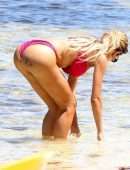 Farrah Abraham Booty in Pink Bikini at the Beach in Tulum, Mexico
