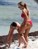 Farrah Abraham Booty in Pink Bikini at the Beach in Tulum, Mexico