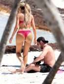 Farrah Abraham Booty in Pink Bikini at the Beach in Tulum, Mexico