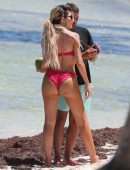 Farrah Abraham Booty in Pink Bikini at the Beach in Tulum, Mexico