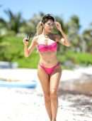 Farrah Abraham Ride a Bicycle on Beach in Tulum, Mexico