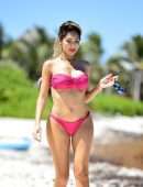 Farrah Abraham Ride a Bicycle on Beach in Tulum, Mexico