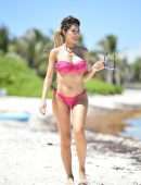 Farrah Abraham Ride a Bicycle on Beach in Tulum, Mexico
