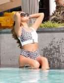 Georgia Steel at a Pool On Vacation in Dubai