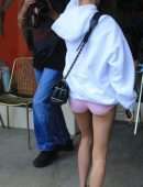 Hailey Baldwin Outside a Pilates Studio in Hollywood