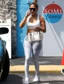 Jennifer Lopez Booty Outside a Gym in Miami