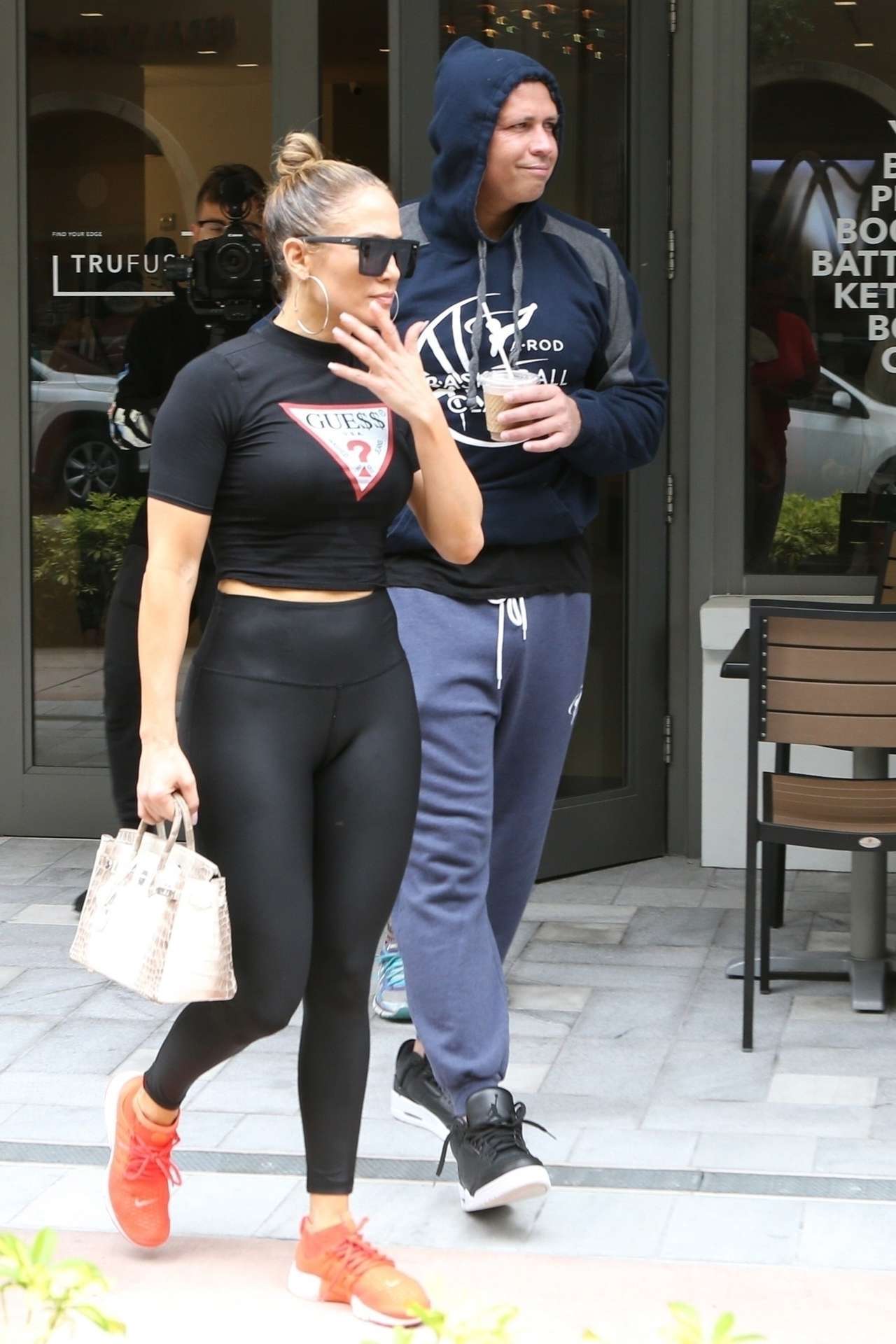 Jennifer Lopez and Alex Rodriguez take the Kids to a Yoga Class in Miami