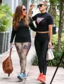 Jennifer Lopez and Alex Rodriguez take the Kids to a Yoga Class in Miami