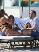 Jessica Ledon in Swimsuit on the Beach in Miami