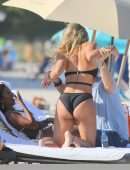 Jessica Ledon in Swimsuit on the Beach in Miami