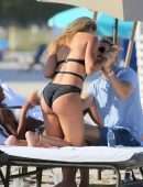 Jessica Ledon in Swimsuit on the Beach in Miami