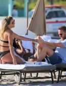 Jessica Ledon in Swimsuit on the Beach in Miami