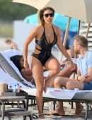 Jessica Ledon in Swimsuit on the Beach in Miami
