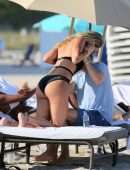 Jessica Ledon in Swimsuit on the Beach in Miami