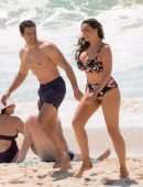 Kelly Brook in Bikini at Beach in Portugal