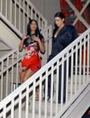 Kim Kardashian, Kourtney Kardashian, and Khloe Kardashian on “Jimmy Kimmel Live” in Las Vegas