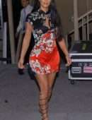 Kim Kardashian, Kourtney Kardashian, and Khloe Kardashian on “Jimmy Kimmel Live” in Las Vegas