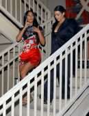 Kim Kardashian, Kourtney Kardashian, and Khloe Kardashian on “Jimmy Kimmel Live” in Las Vegas