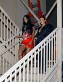Kim Kardashian, Kourtney Kardashian, and Khloe Kardashian on “Jimmy Kimmel Live” in Las Vegas