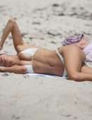 Kimberley Garner in Bikini on the Beach in Miami