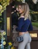 Kimberley Garner Booty in Tights at The Ivy Chelsea Garden in London