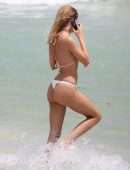 Kimberley Garner in Bikini on the Beach in Miami