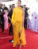 Laura Harrier at 50th NAACP Image Awards in Los Angeles