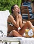 Lilly Becker in Bikini by a Pool in Miami