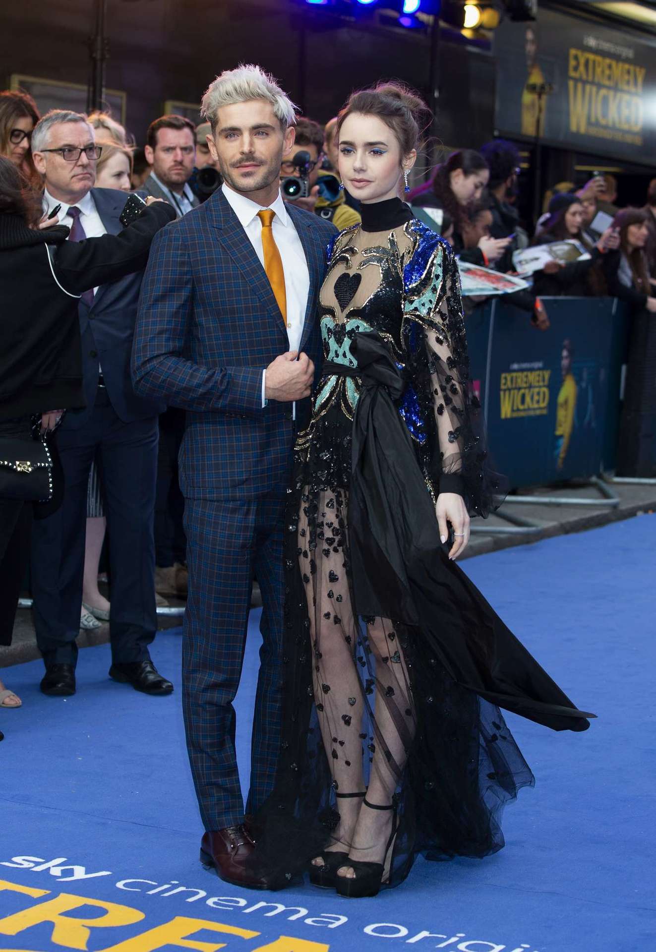 Lily Collins at the Premiere of ‘Extremely Wicked, Shockingly Evil and Vile’ in London