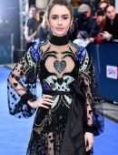 Lily Collins at the Premiere of ‘Extremely Wicked, Shockingly Evil and Vile’ in London